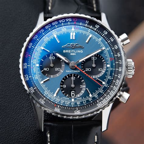 breitling navitimer saphirglas|Breitling Navitimer blue and black.